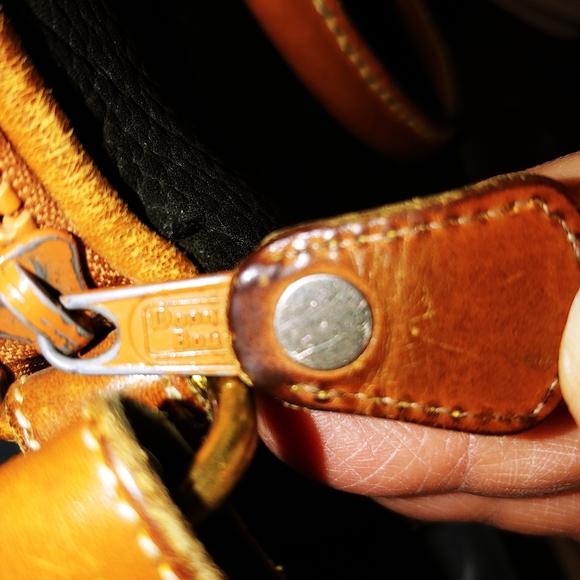 Dooney & Bourke vintage dark navy blue Norfolk Dome Satchel EUC - Picture 16 of 16